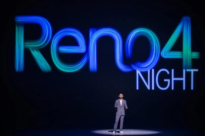 MR技术首度亮相OPPO Reno4线上发布会现场